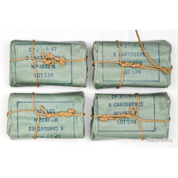 4 paquets de 8 cartouches LEBEL Mod�le 1932 N - CP 21.4.47