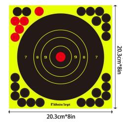 Lot de 10 cibles adh&eacute;sives fluorescentes r&eacute;actives &agrave; l'impact - 20X20cm