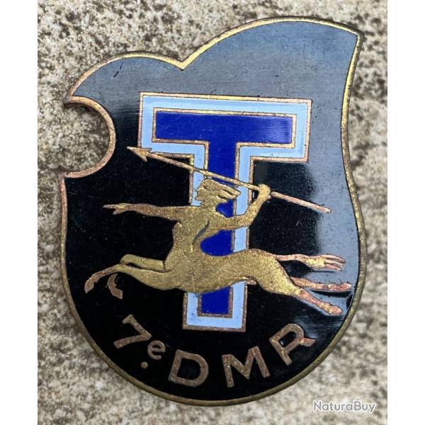 57� R�giment de Trans., �mail, sigle 7� D.M.R, 44 mm, dos lisse