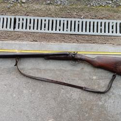 Fusil de chasse ancien a chien percussion centrale cat D coachgun canon 51cm.