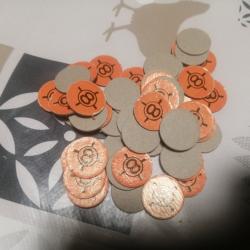 LOTS DE 50 RONDELLES CARTONS DE FERMETURE  N&deg;8 DE CALIBRE 16