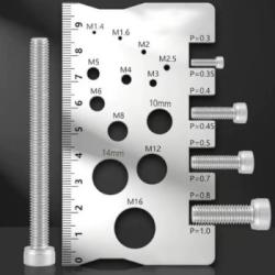 PLAQUE JAUGE VISSERIE BOULONNERIE POUR MESURER ET VERIFIER LES PAS DE VIS
