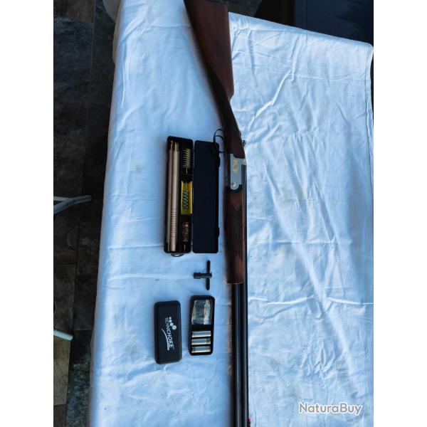 Fusil superpos� FAIR Classic cal 20/76 canon 68 cm + un lot de plus de 400 cartouches