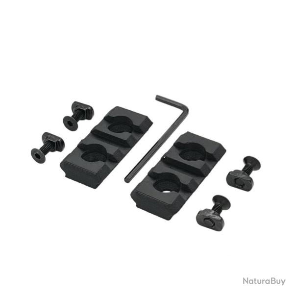 Set de rails (x2) Picatinny M-LOK 3 slots (DragonPro)