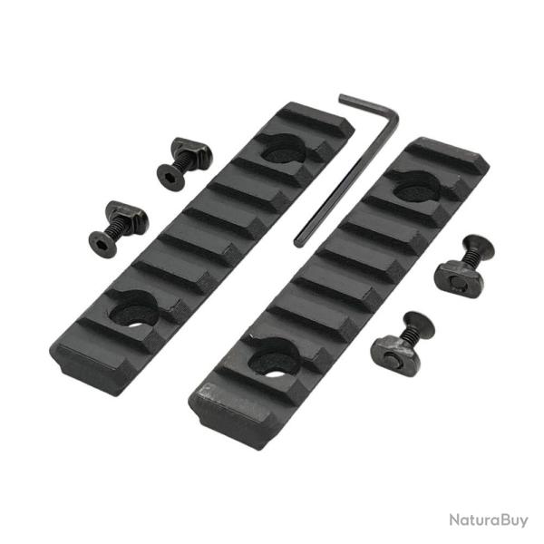 Set de rails (x2) Picatinny M-LOK 9 slots (DragonPro)