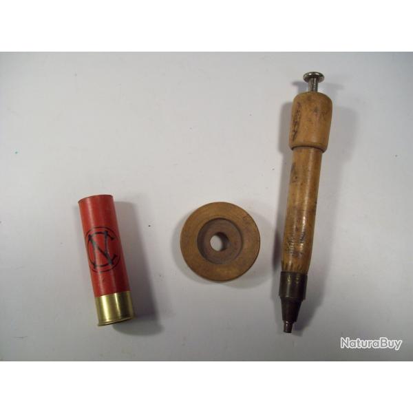 d�samorceur  cartouche cal.16  ancien buis