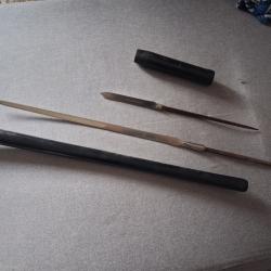 Lot de 2 YARI Japonaises Edo.