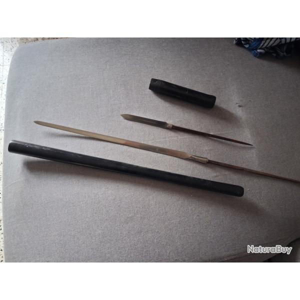 Lot de 2 YARI Japonaises Edo.