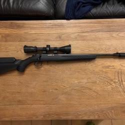 Ruger american rimfire + silencieux brugger & thomet 22 lr + lunette bushnell trophy