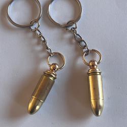 Porte cl&eacute;s / pendentif balle 9mm 9x19 luger