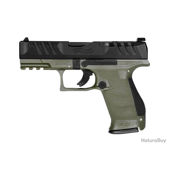 PISTOLET PIST PDP COMPACT WALTHER 4'' CAL 9X19, 15 COUPS - OD GREEN