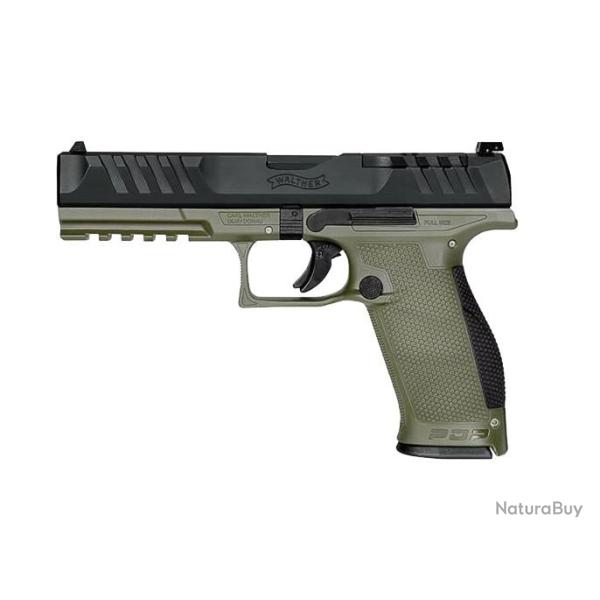 PISTOLET PIST PDP FULL SIZE WALTHER 5'' CAL 9X19, 18 COUPS - OD GREEN