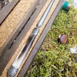 Ouvre-lettre corne blonde stylet