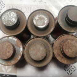 Lot de 6 bo&icirc;tes de poudre T vide
