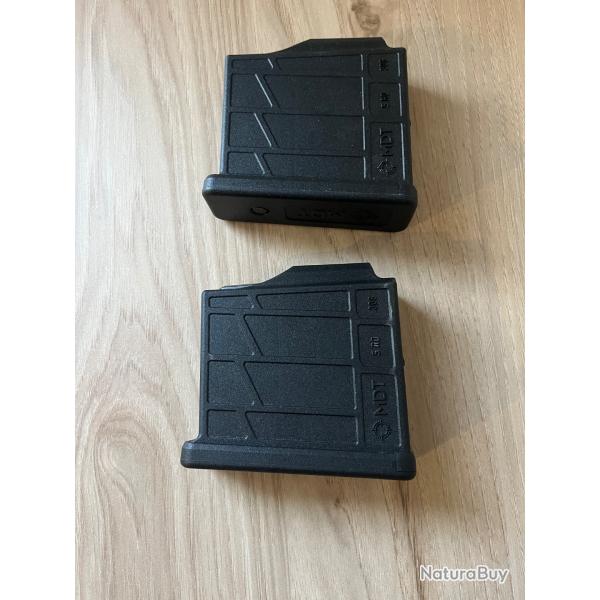 2 chargeurs MDT 5 coups 308w / 6.5 CM