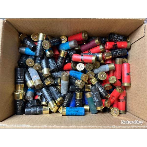 lot de 7 kgs de vieilles cartouches calibre 12