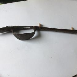 VENDU PAR LE-CUIRASSIER N&deg;12  PONTET COMPLET DE FUSIL OU MOUSQUETON A SILEX AN 9 / 1777 / 1822