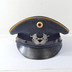 Ancienne casquette Allemagne de l'Est RDA Bundeswehr, mur de Berlin, ann&eacute;es 1967 / 1970, taille 60