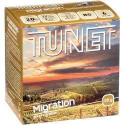 CARTOUCHES TUNET MIGRATION CALIBRE 20/70 PLOMB n&deg;10 bourre grasse x25