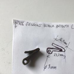 VENDU PAR LE-CUIRASSIER N&deg; 426 RESSORT RETOUR DE DETENTE DE PLATINE DROIT POUR FUSIL &Agrave; CHIENS