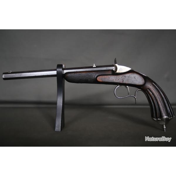 Pistolet de salon calibre 6mm flobert - Fabrication Li�geoise, 2nde moiti� 19�me si�cle