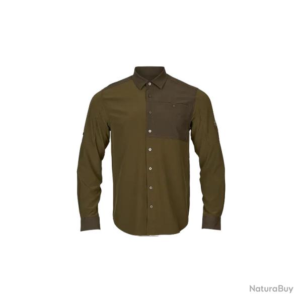 HARKILA LOGMAR LIGHTWEIGHT L/S SHIRT DARK OLIVE/WILLOW GREEN