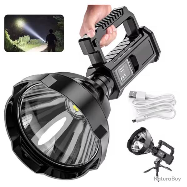 Enchere 1 euro : Lampe Puissante Projecteur LED �tanche Rechargeable