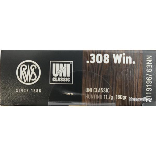 308 WIN RWS UNI 11.7G 180GR