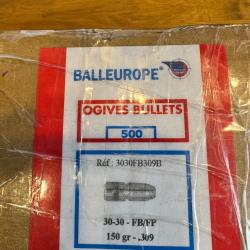 Environ 390 Ogives 30-30 Balleurope plomb