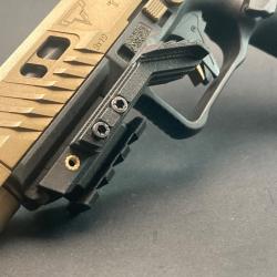 Repose Pouce Universel R&eacute;glable en PLACF(Fibre de carbone) Avec Rail Picatinny