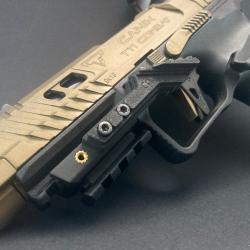 Repose Pouce Universel R&eacute;glable en PLACF(Fibre de carbone) Avec Rail Picatinny