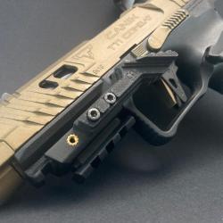 Repose Pouce Universel R&eacute;glable en PLACF(Fibre de carbone) Avec Rail Picatinny