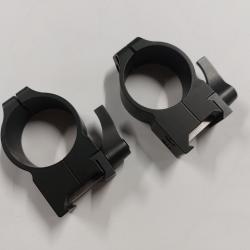 Colliers Acier amovibles WARNE 215LM diam 30mm High pour rail Weaver/Picatinny 21mm -