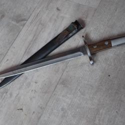 868813 BAIONNETTE SUISSE CHROMEE MODELE 1918 POUR FUSIL SCHMIDT RUBIN K31 ou K11