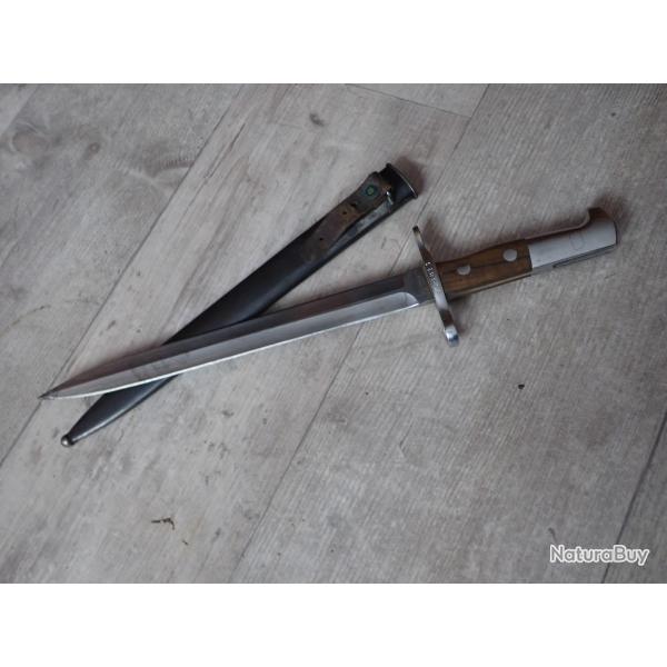 868813 BAIONNETTE SUISSE CHROMEE MODELE 1918 POUR FUSIL SCHMIDT RUBIN K31 ou K11