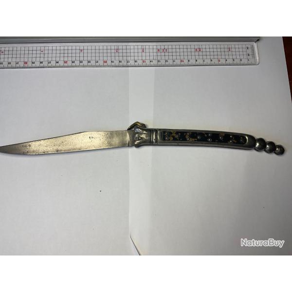 Couteau marque effacee beauvoir ?voir photo ouvert 34,5 cm