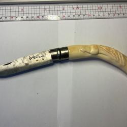 Couteau opinel, N  12 superbe &eacute;tat, voir photo, 28 cm t&ecirc;te de cheval