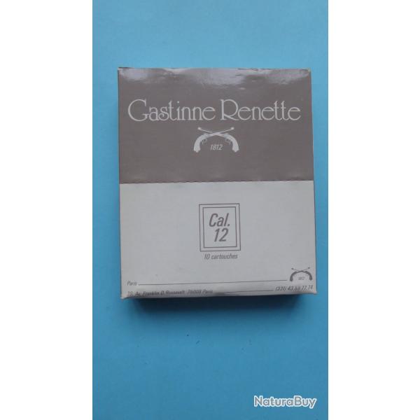 REF 46 - ANCIENNE BO�TE CARTOUCHES DE CHASSE CAL 12 - GASTINNE & RENETTE - Plomb n� 7