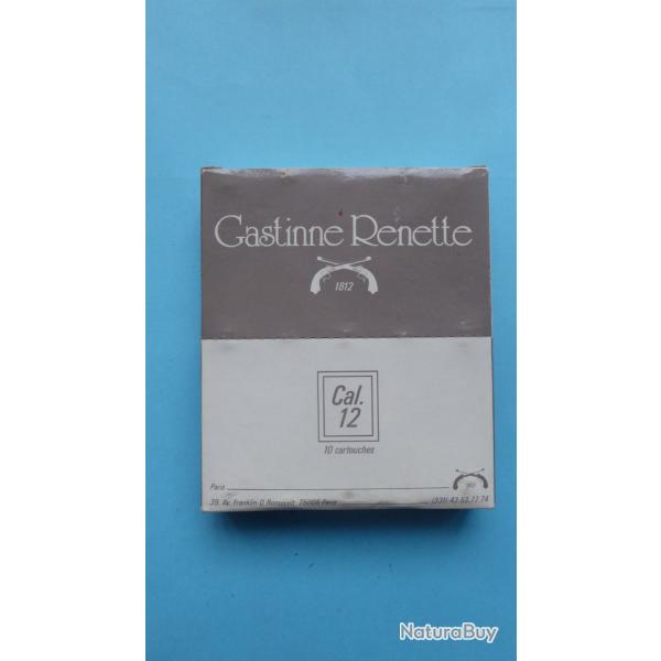 REF 47 - ANCIENNE BO�TE CARTOUCHES DE CHASSE CAL 12 - GASTINNE & RENETTE - Plomb n� 8