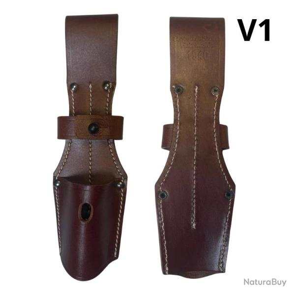 Etui � Gousset Ba�onnette Allemande 98K Marron - Militaria WW2 V1