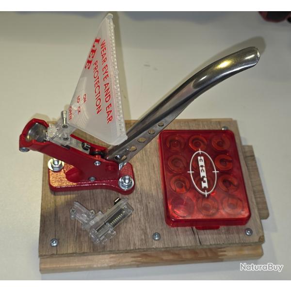 Amorceur d'�tabli Lee Auto Bench Prime + jeu complet de 12 shell holder