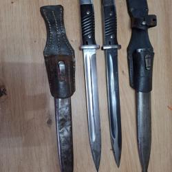 Lot baionnette ww2 allemande