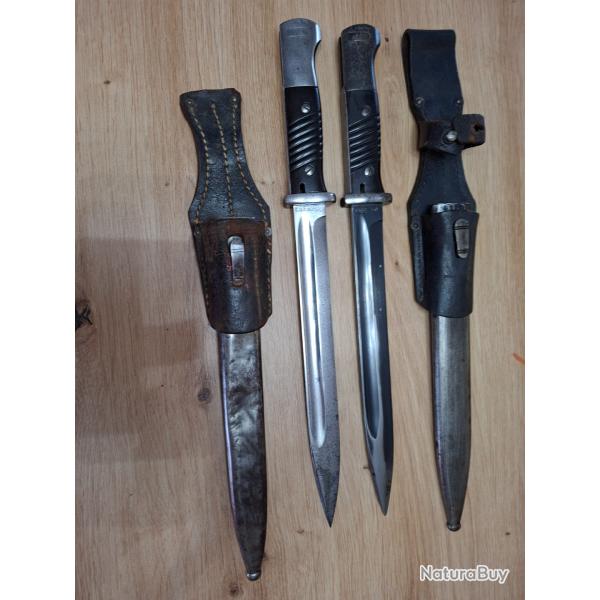 Lot baionnette ww2 allemande