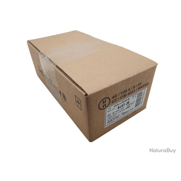CARTON DE 400 CARTOUCHES SELLIER BELLOT CAL.8x57JS FMJ 196GRS