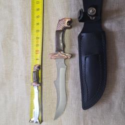 1 Couteau  fantaisie t&ecirc;te de tigre (01234)