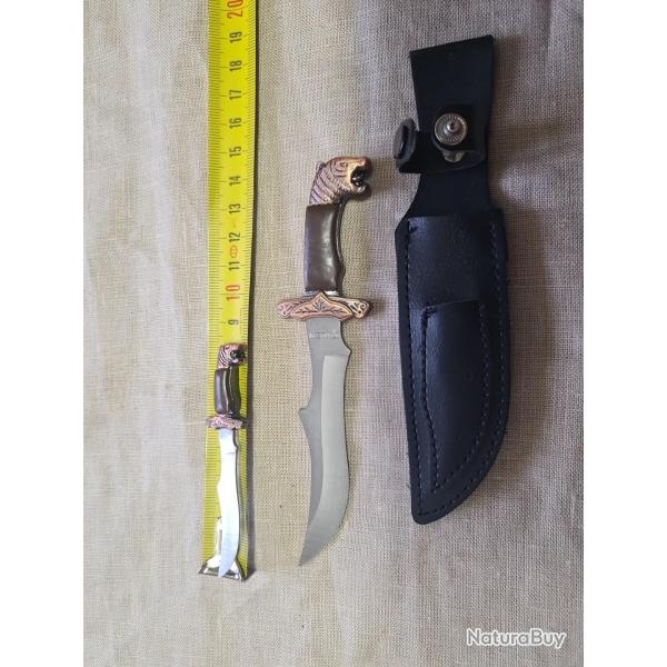 1 Couteau  fantaisie t�te de tigre (01234)