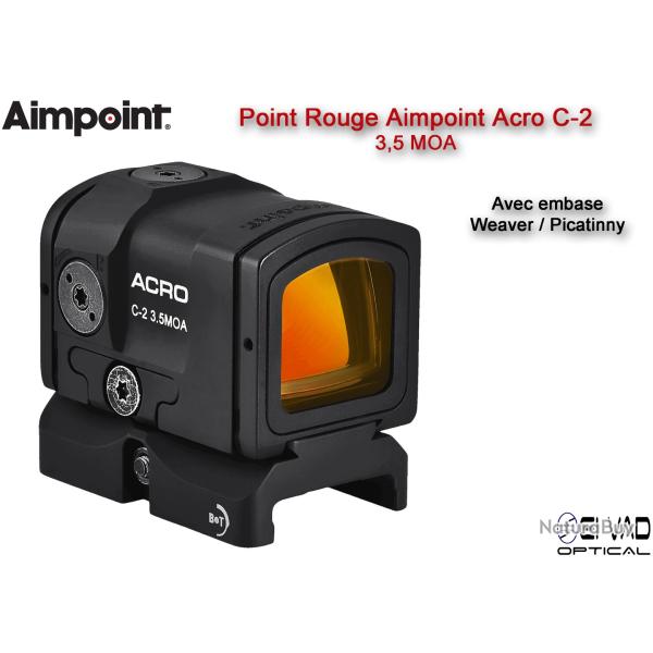 Point Rouge AIMPOINT ACRO C-2 - 3,5 MOA - avec Montage Picatinny