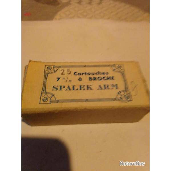boite de 25 cartouches cal 7mm a broche spalek