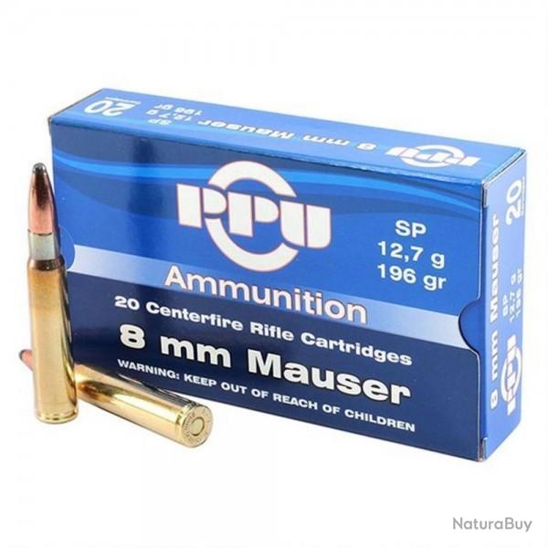 MUNITIONS PARTIZAN CALIBRE 8x57 JS SOFTPOINT 196gr - 12.7g x20