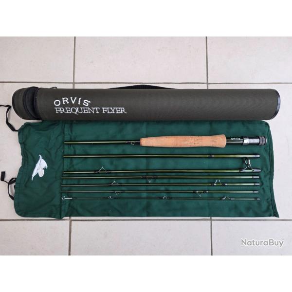 Canne mouche de voyage ORVIS "Frequent Flyer", 9 pieds 7 brins, soie n�6, �tat neuf.